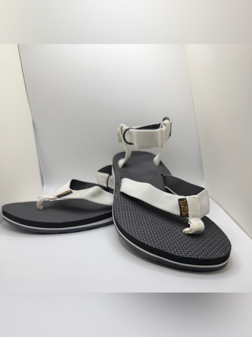 Teva White Strap Gray Footbed Outdoor Sandals
